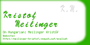 kristof meilinger business card