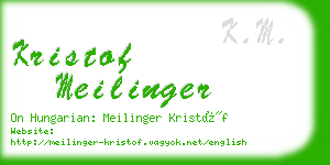kristof meilinger business card